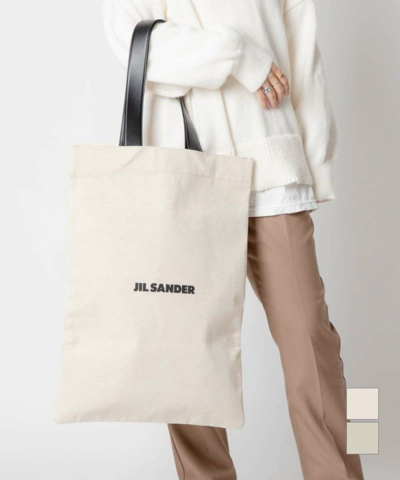 直営店☆JIL SANDER☆ Flat Shopper ミディアム トートバッグ 直営店買付】JIL SANDER フラットミディアムショッパーバッグ