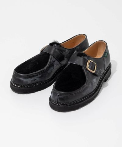 Paraboot(パラブーツ) ローファー 3 レディース オルセー 黒 レザー